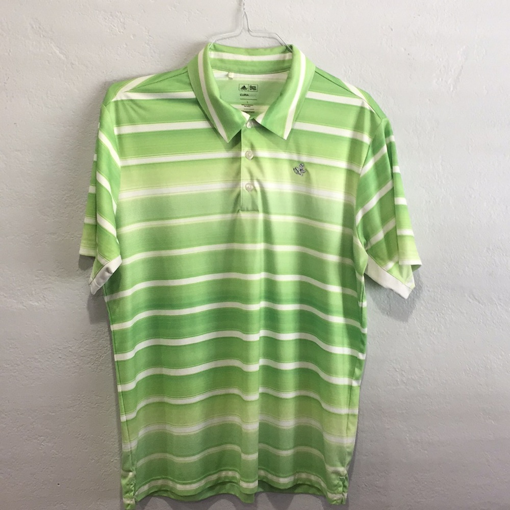 Adidas gold ultimate 365 climacool striped polo